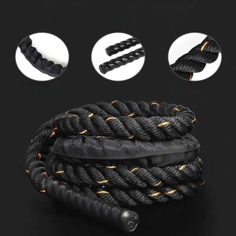 Corde à Sauter Longue LeapBeast 5 M - Poignées Bois, Couleurs Arc-en-ciel, Réglable, Enfants/adultes